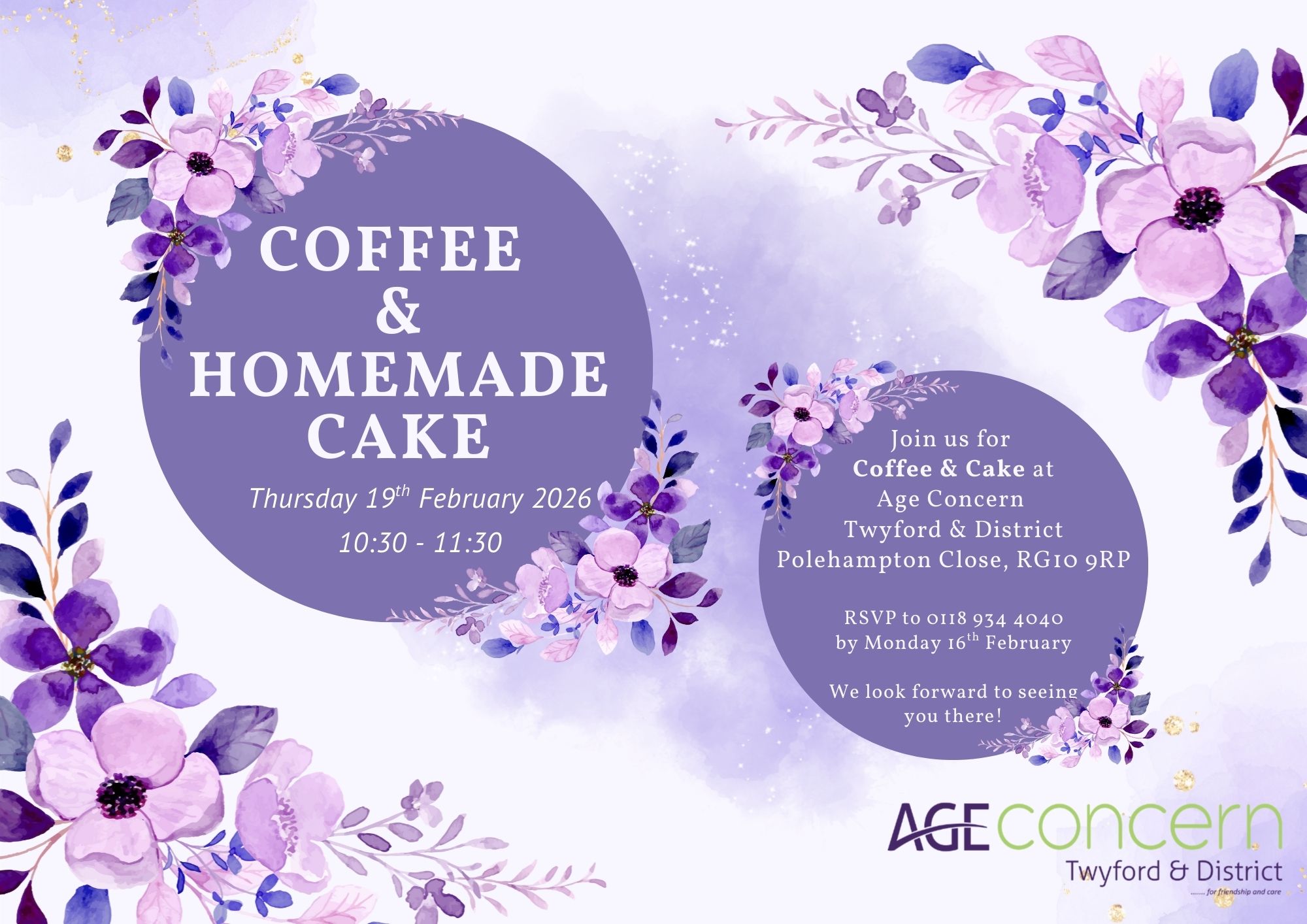 Age Concern Twyford and District Coffee and Cake 19 February 2026