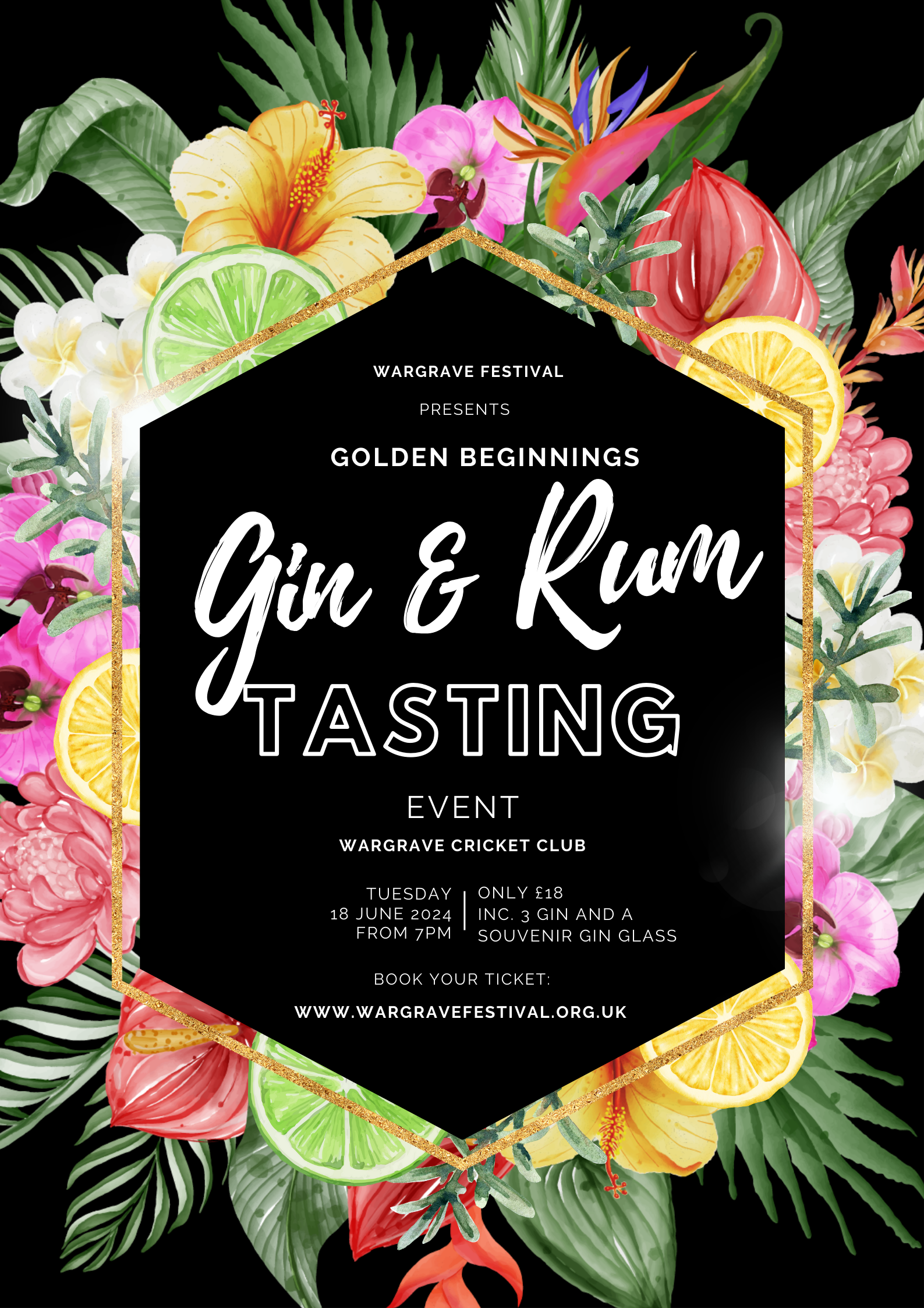 Wargrave Festival Golden Beginnings Gin & Rum Tasting