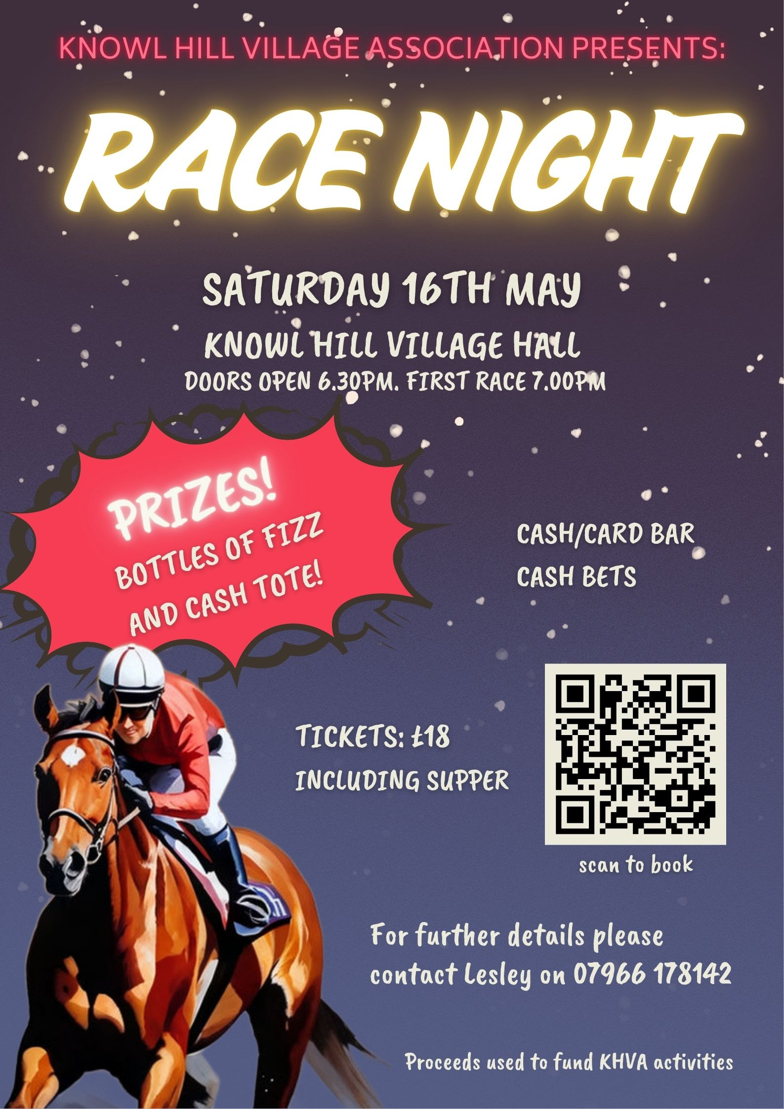 Knowl Hill Village Association Race Night 16 May 2026 