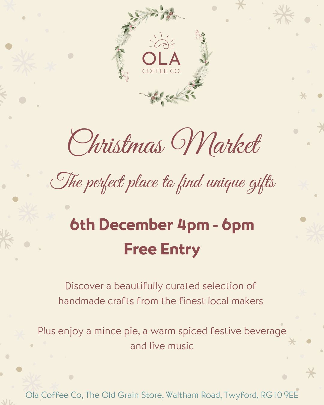 Ola Coffee Co Christmas Market 2025