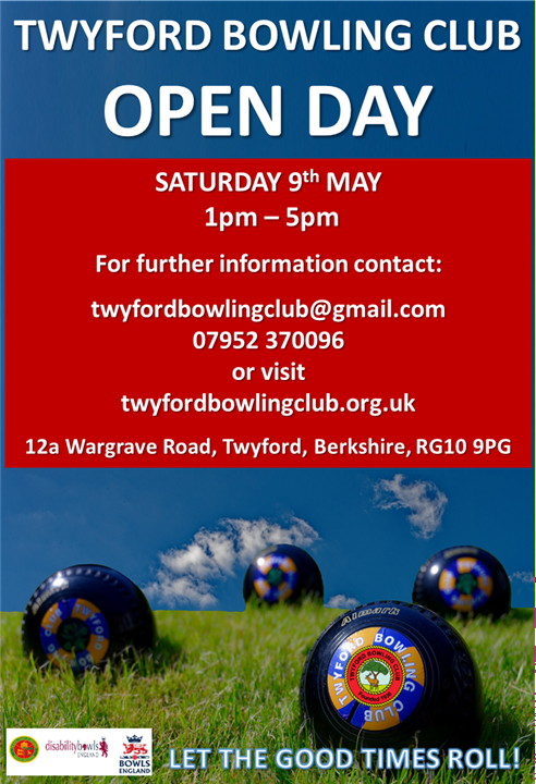 Twyford Bowling Club Open Day 9 May 2026