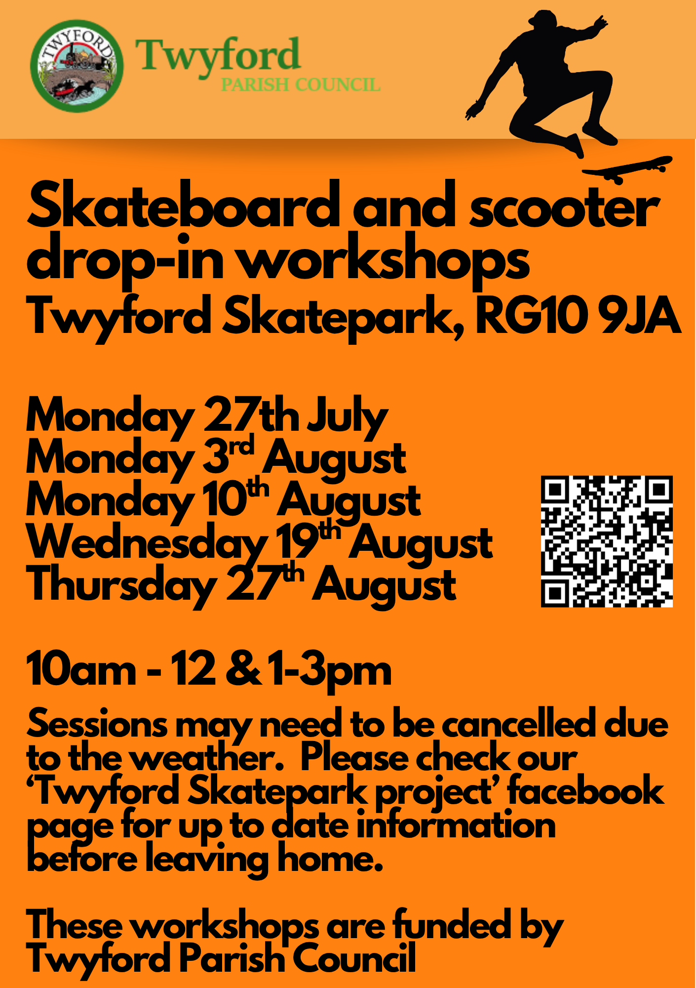 Twyford Skatepark drop-in workshops 2026