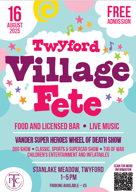 Twyford Village Fete 2025 - flyer p1]