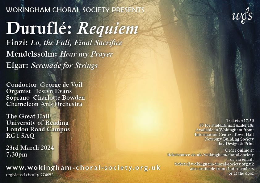 Wokingham Choral Society - Durufle Requiem, 23 March 2024